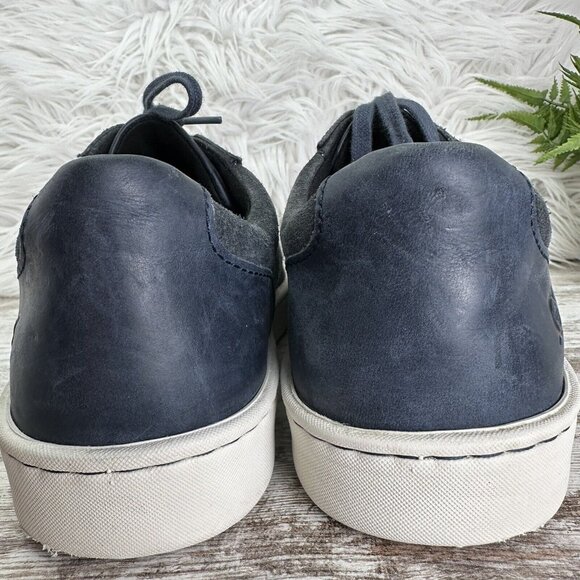 Born Men's Jib Sneakers Size 10.5 Flag Navy Combo Suede Leather Upper Opanka - Picture 10 of 12